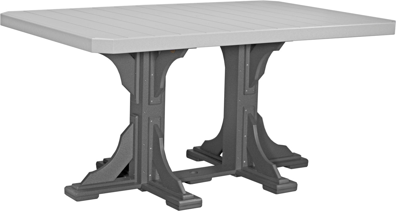 LuxCraft Recycled Plastic 4x6' Rectangular Table (COUNTER HEIGHT) - LEAD TIME TO SHIP 3 TO 4 WEEKS