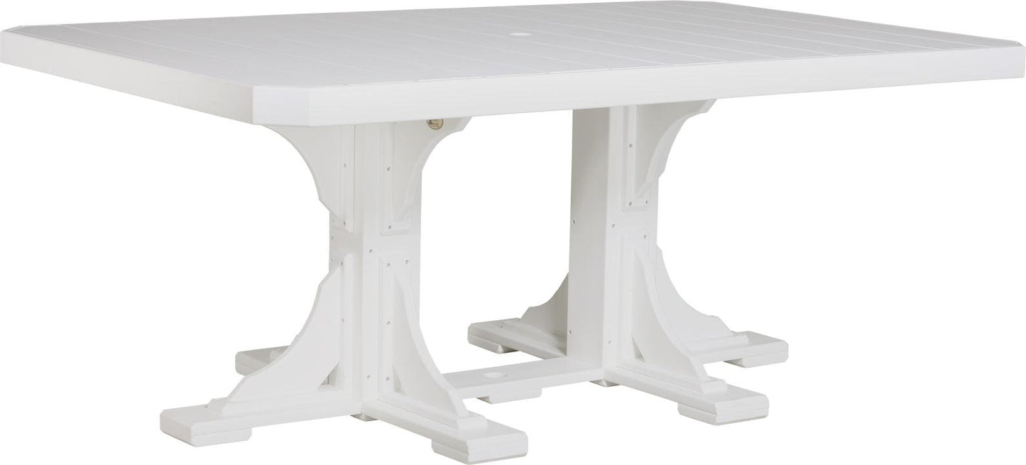 LuxCraft Recycled Plastic 4x6' Rectangular Table Dining Height - LEAD TIME TO SHIP 3 TO 4 WEEKS