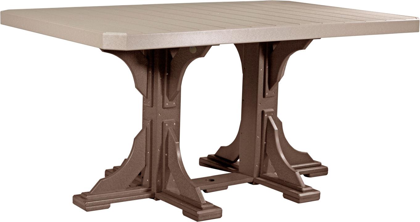 LuxCraft Recycled Plastic 4x6' Rectangular Table (COUNTER HEIGHT) - LEAD TIME TO SHIP 3 TO 4 WEEKS