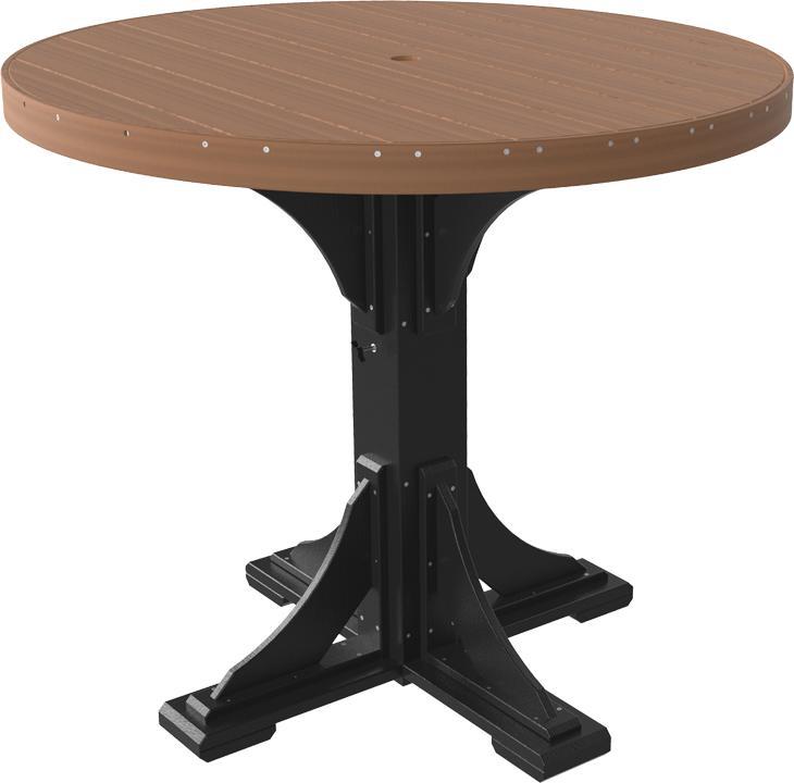 LuxCraft Recycled Plastic 4' Round  Bar Height Table - LEAD TIME TO SHIP 3 TO 4 WEEKS