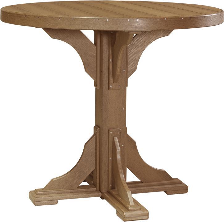 LuxCraft Recycled Plastic 4' Round  Bar Height Table - LEAD TIME TO SHIP 3 TO 4 WEEKS