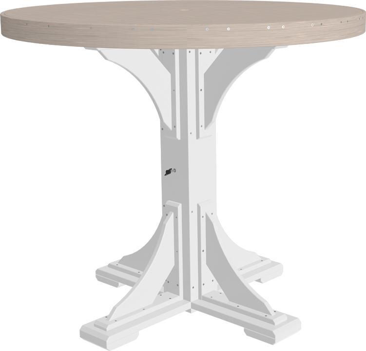LuxCraft Recycled Plastic 4' Round  Bar Height Table - LEAD TIME TO SHIP 3 TO 4 WEEKS