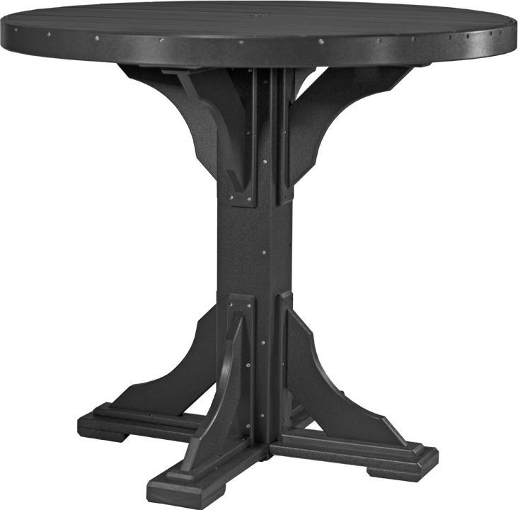 LuxCraft Recycled Plastic 4' Round  Bar Height Table - LEAD TIME TO SHIP 3 TO 4 WEEKS
