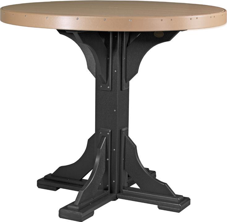 LuxCraft Recycled Plastic 4' Round  Bar Height Table - LEAD TIME TO SHIP 3 TO 4 WEEKS