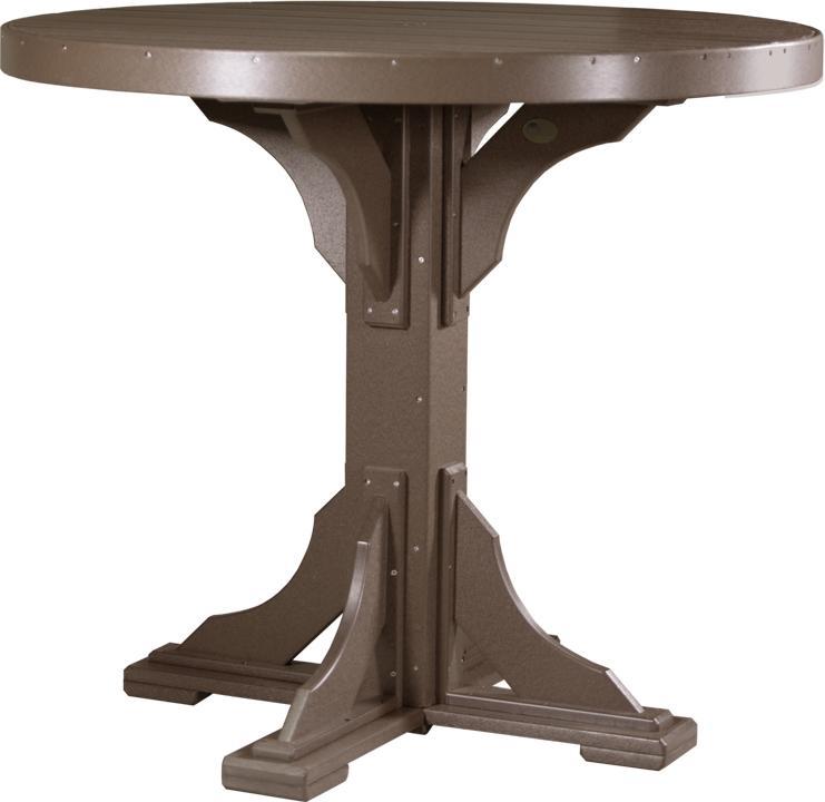 LuxCraft Recycled Plastic 4' Round Table (BAR HEIGHT) - LEAD TIME TO SHIP 3 TO 4 WEEKS