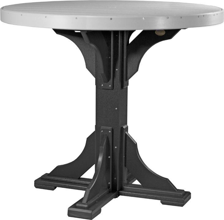 LuxCraft Recycled Plastic 4' Round  Bar Height Table - LEAD TIME TO SHIP 3 TO 4 WEEKS