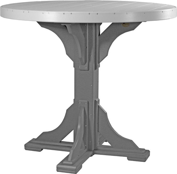 LuxCraft Recycled Plastic 4' Round  Bar Height Table - LEAD TIME TO SHIP 3 TO 4 WEEKS