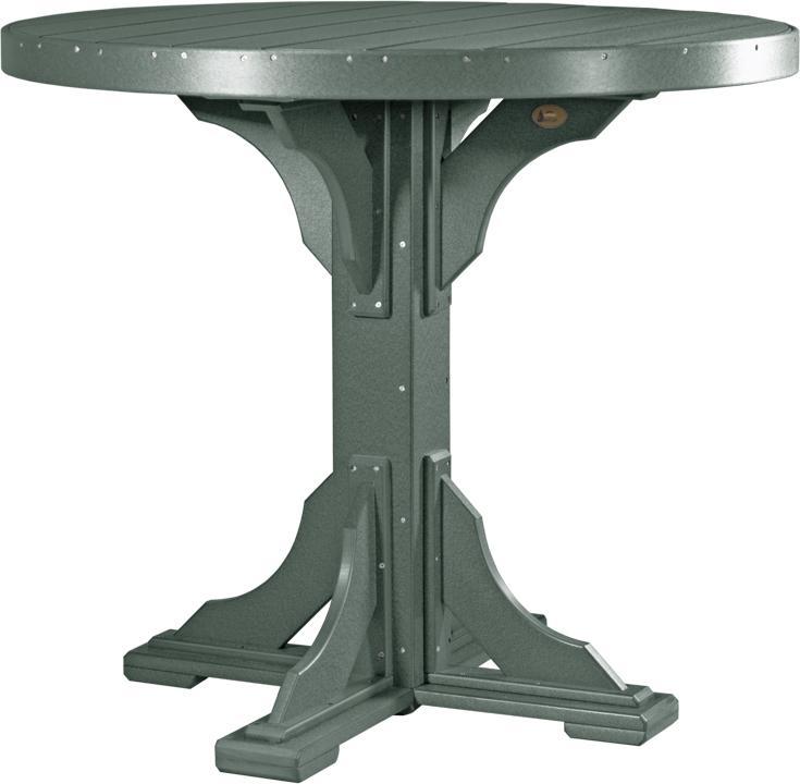 LuxCraft Recycled Plastic 4' Round Table (BAR HEIGHT) - LEAD TIME TO SHIP 3 TO 4 WEEKS