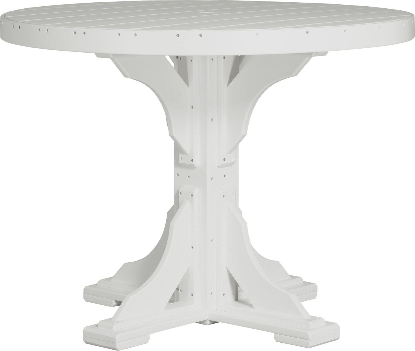 LuxCraft Recycled Plastic 4' Counter Height Round Table - LEAD TIME TO SHIP 3 TO 4 WEEKS