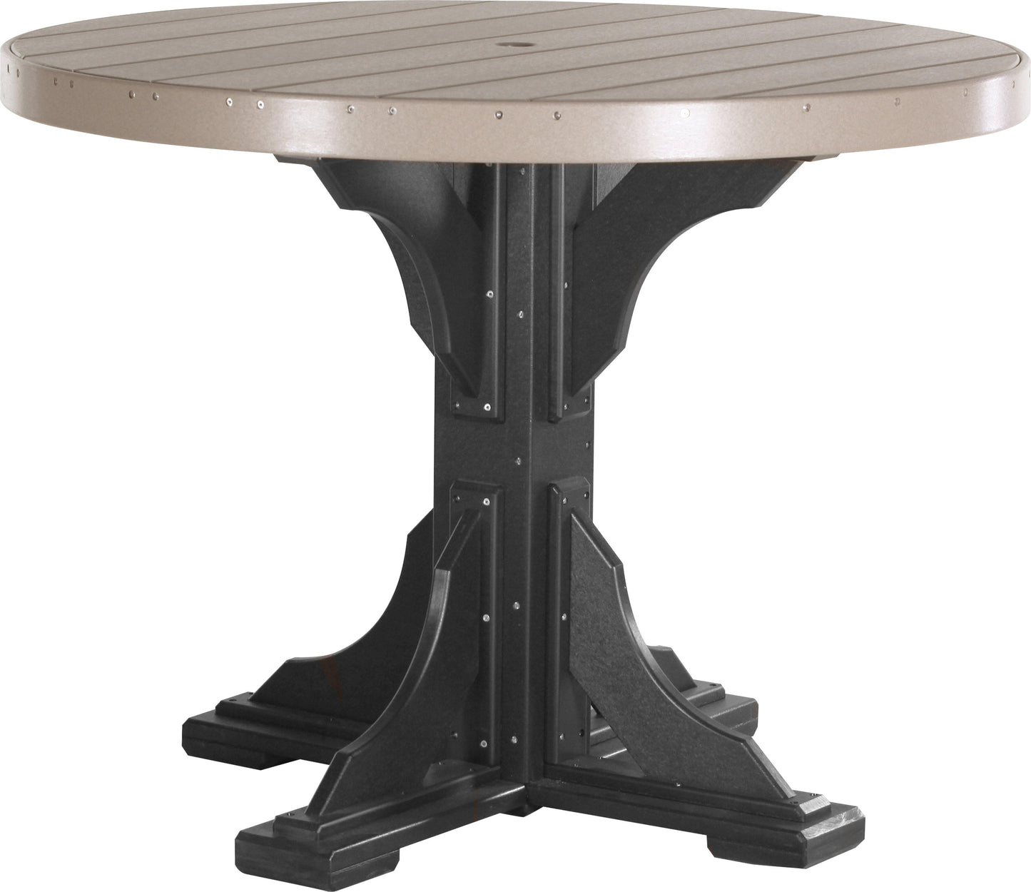 LuxCraft Recycled Plastic 4' Counter Height Round Table - LEAD TIME TO SHIP 3 TO 4 WEEKS