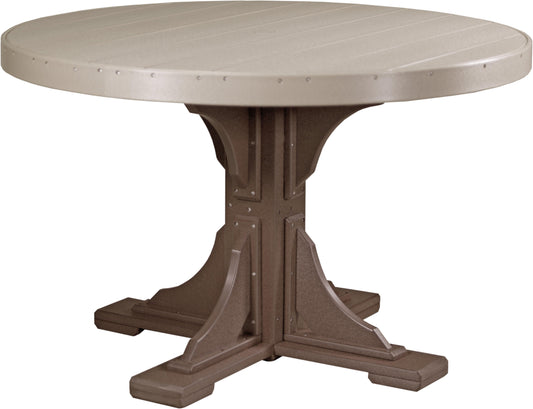 Luxcraft Recycled Plastic 4' Round Table (DINING HEIGHT) - LEAD TIME TO SHIP 3 TO 4 WEEKS