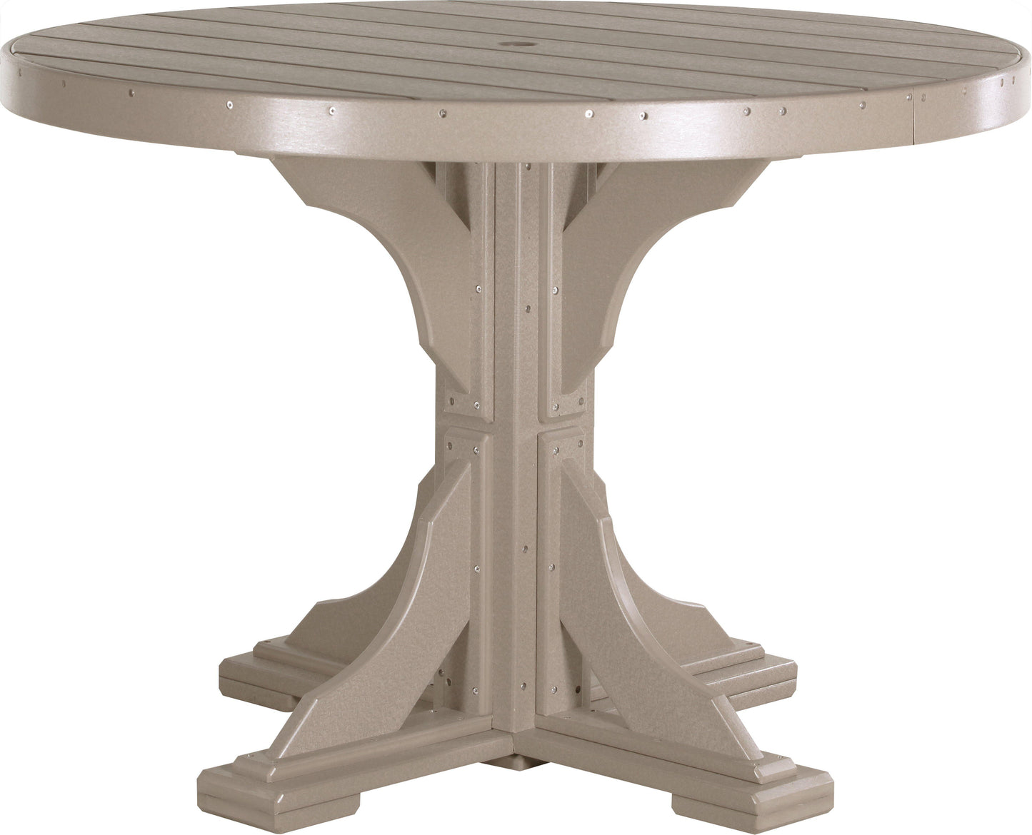 Luxcraft Recycled Plastic 4' Round Table (DINING HEIGHT) - LEAD TIME TO SHIP 3 TO 4 WEEKS