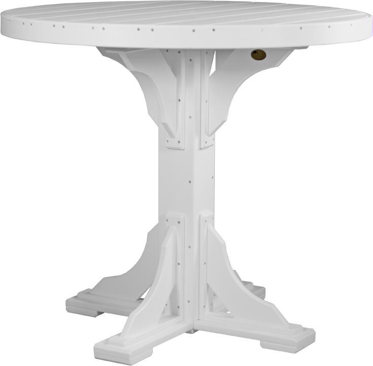 LuxCraft Recycled Plastic 4' Round  Bar Height Table - LEAD TIME TO SHIP 3 TO 4 WEEKS
