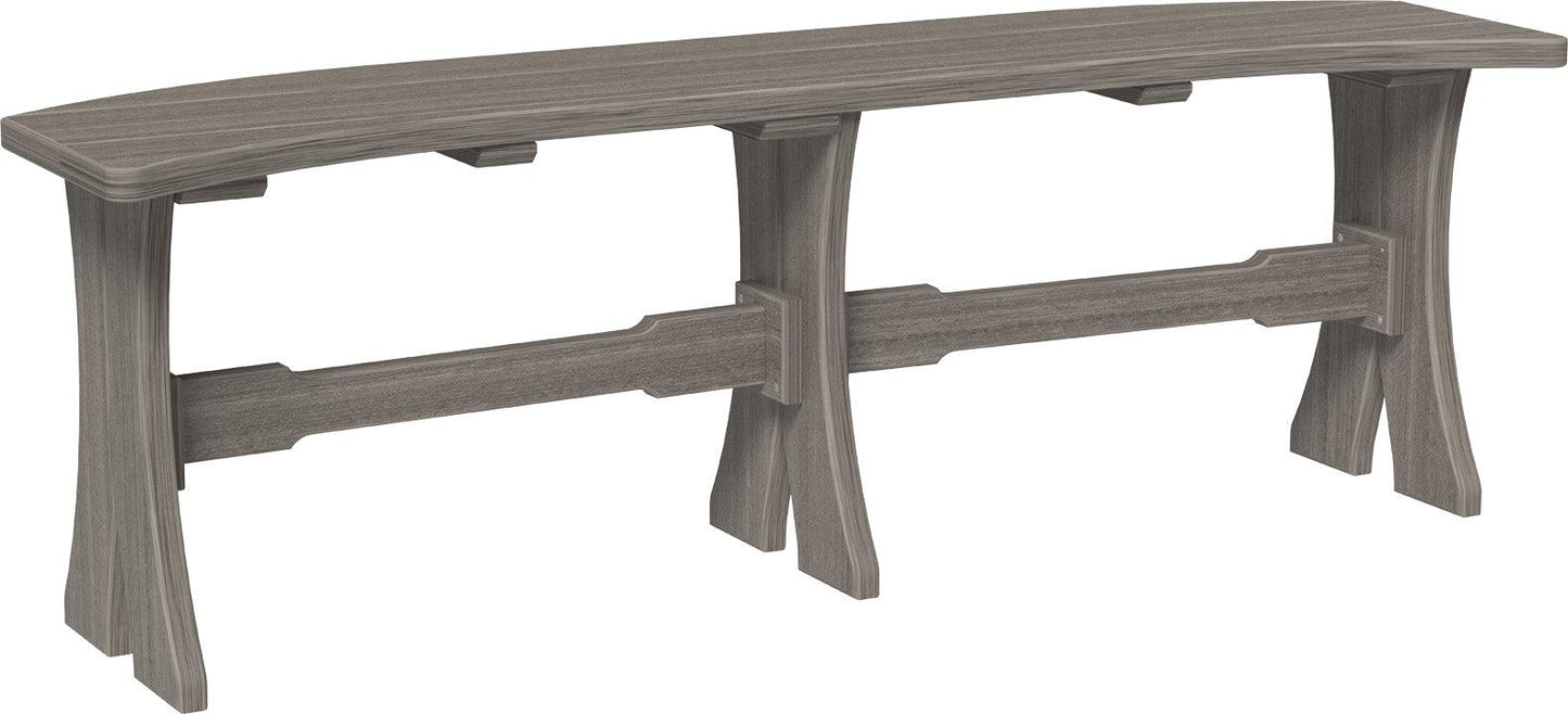 LuxCraft Recycled Plastic Dining Height 52" Table Bench - LEAD TIME TO SHIP 3 TO 4 WEEKS