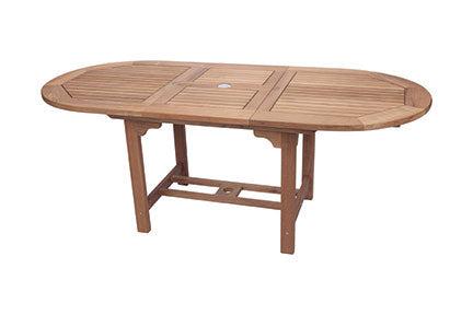 Royal Teak Collection 60/78 Outdoor Small Oval Family Expansion Dining Table - SHIPS WITHIN 1 TO 2 BUSINESS DAYS
