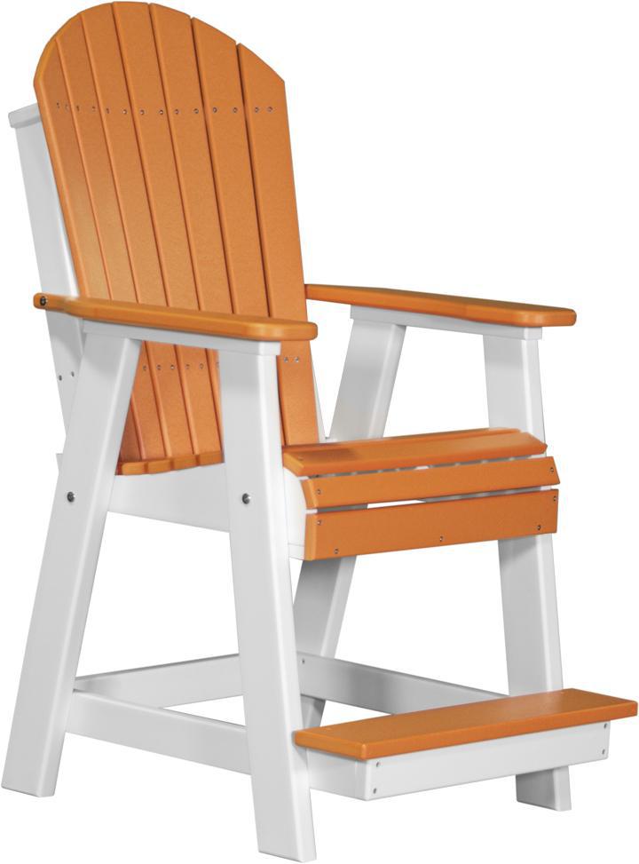 LuxCraft Counter Height Recycled Plastic Adirondack Balcony Chair  - LEAD TIME TO SHIP 10 to 12 BUSINESS DAYS