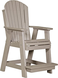 luxcraft counter height recycled plastic adirondack balcony chair weatherwood