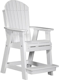 poly adirondack balcony chair on white