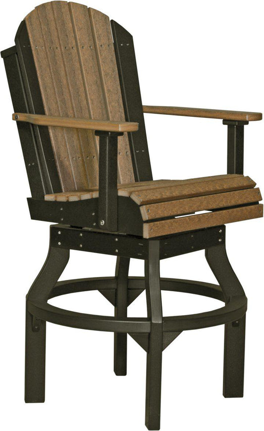 LuxCraft Recycled Plastic Adirondack Swivel Chair (BAR HEIGHT) - LEAD TIME TO SHIP 3 TO 4 WEEKS