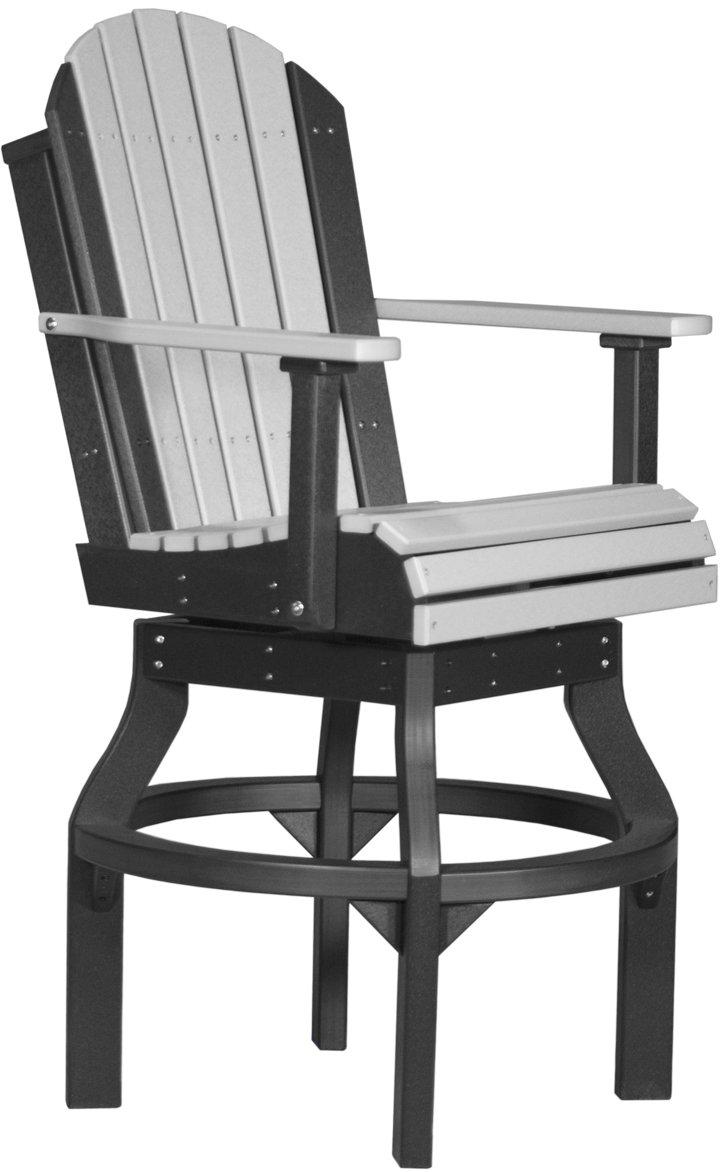 LuxCraft Recycled Plastic Adirondack Swivel Chair (BAR HEIGHT) - LEAD TIME TO SHIP 3 TO 4 WEEKS