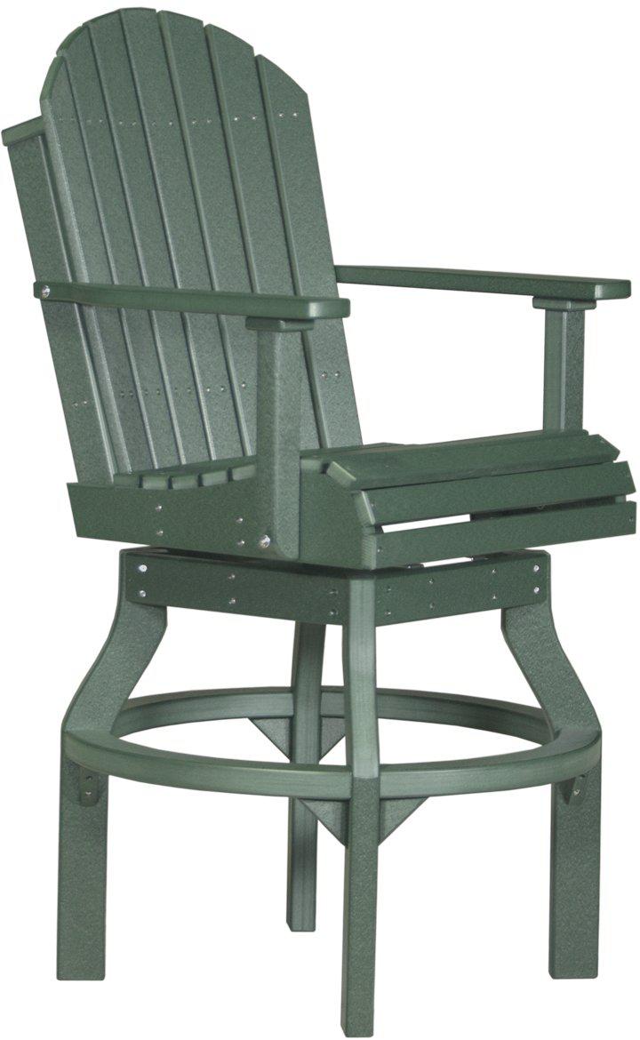 LuxCraft Recycled Plastic Adirondack Swivel Chair (BAR HEIGHT) - LEAD TIME TO SHIP 3 TO 4 WEEKS