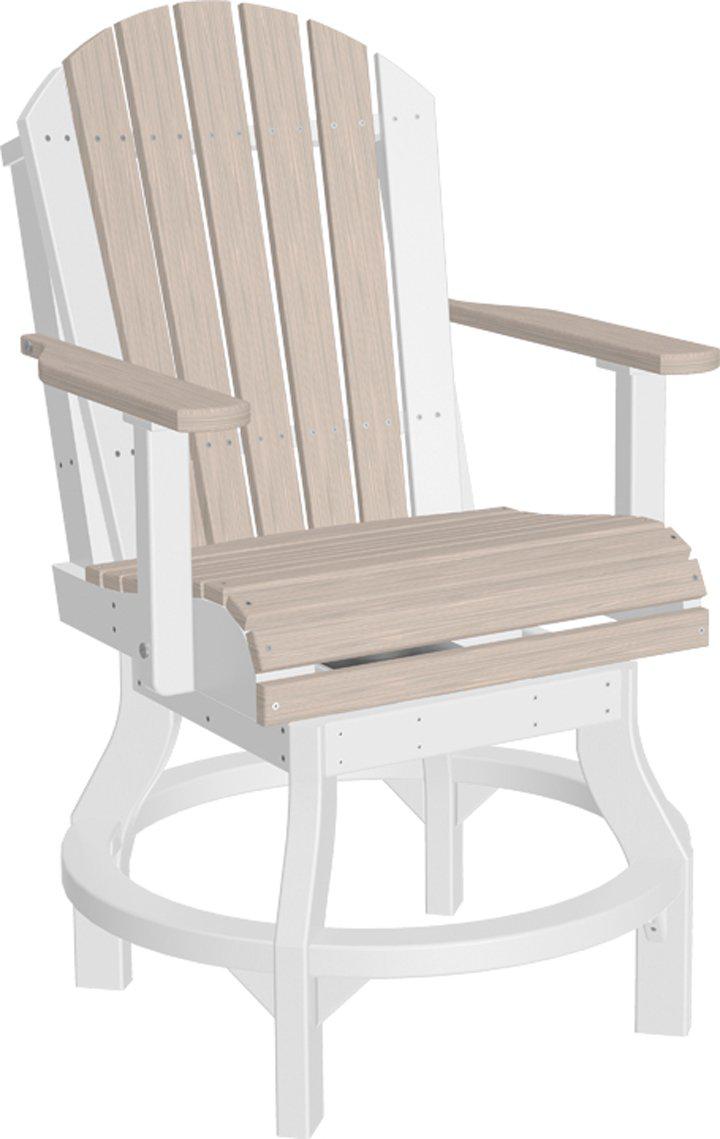 LuxCraft Recycled Plastic Adirondack Swivel Chair (COUNTER HEIGHT) - LEAD TIME TO SHIP 3 TO 4 WEEKS