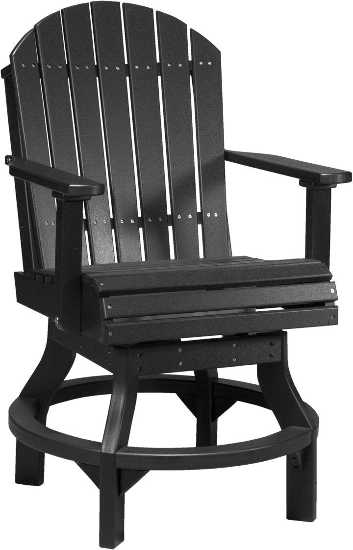 LuxCraft Recycled Plastic Adirondack Swivel Chair (COUNTER HEIGHT) - LEAD TIME TO SHIP 3 TO 4 WEEKS