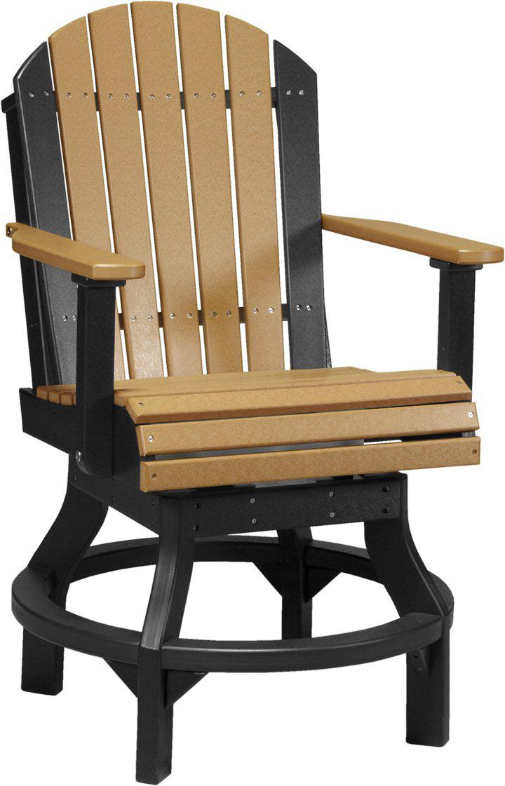 LuxCraft Recycled Plastic Adirondack Swivel Chair (COUNTER HEIGHT) - LEAD TIME TO SHIP 3 TO 4 WEEKS