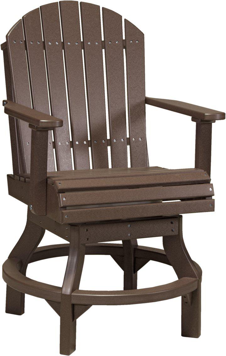 LuxCraft Recycled Plastic Adirondack Swivel Chair (COUNTER HEIGHT) - LEAD TIME TO SHIP 3 TO 4 WEEKS