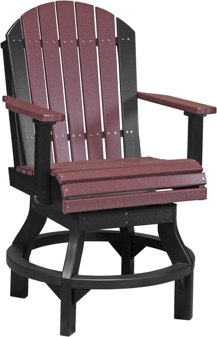 LuxCraft Recycled Plastic Adirondack Swivel Chair (COUNTER HEIGHT) - LEAD TIME TO SHIP 3 TO 4 WEEKS