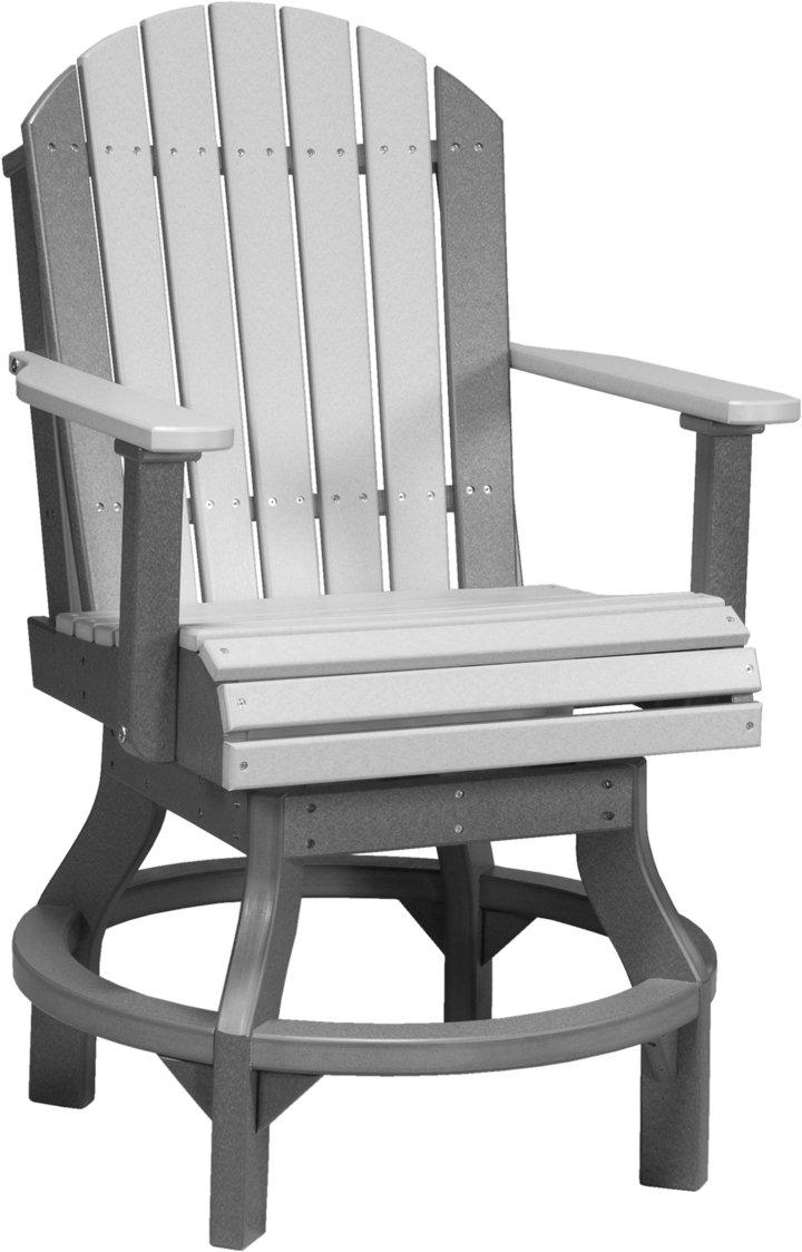 LuxCraft Recycled Plastic Adirondack Swivel Chair (COUNTER HEIGHT) - LEAD TIME TO SHIP 3 TO 4 WEEKS