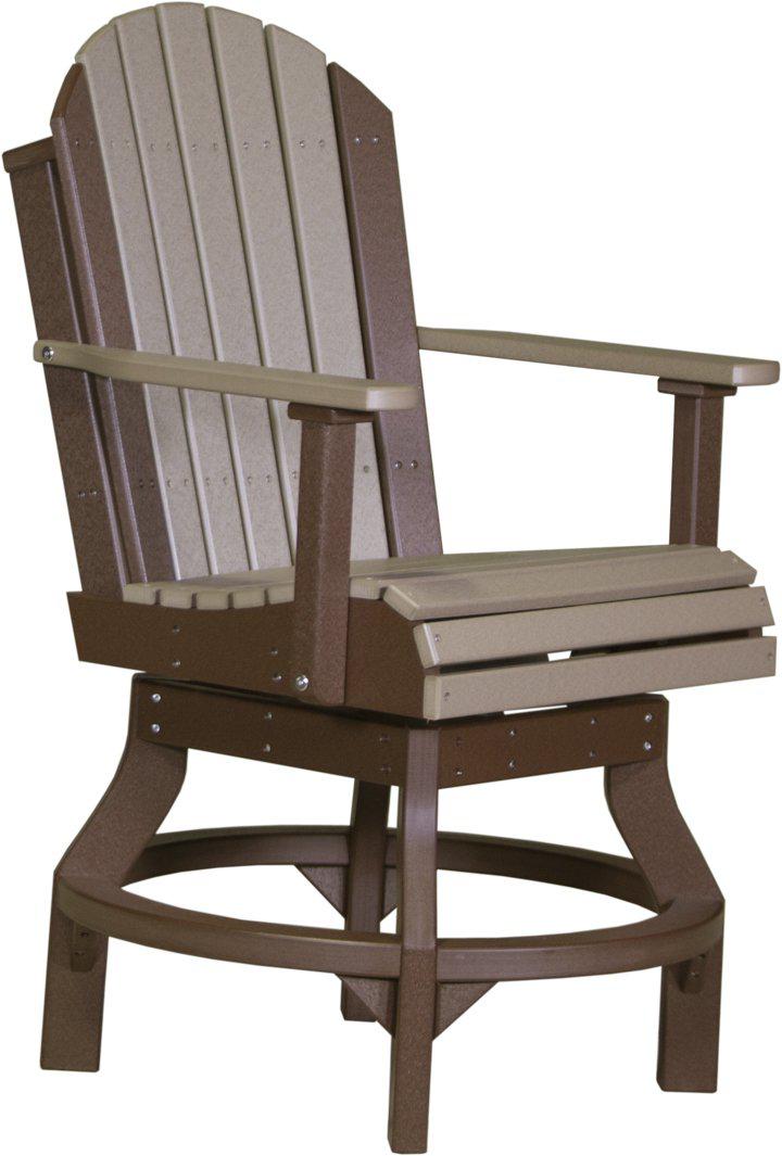 LuxCraft Recycled Plastic Adirondack Swivel Chair (COUNTER HEIGHT) - LEAD TIME TO SHIP 3 TO 4 WEEKS