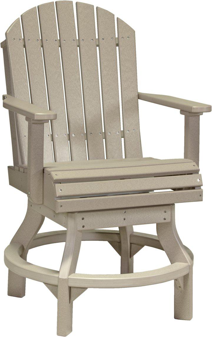 LuxCraft Recycled Plastic Adirondack Swivel Chair (COUNTER HEIGHT) - LEAD TIME TO SHIP 3 TO 4 WEEKS