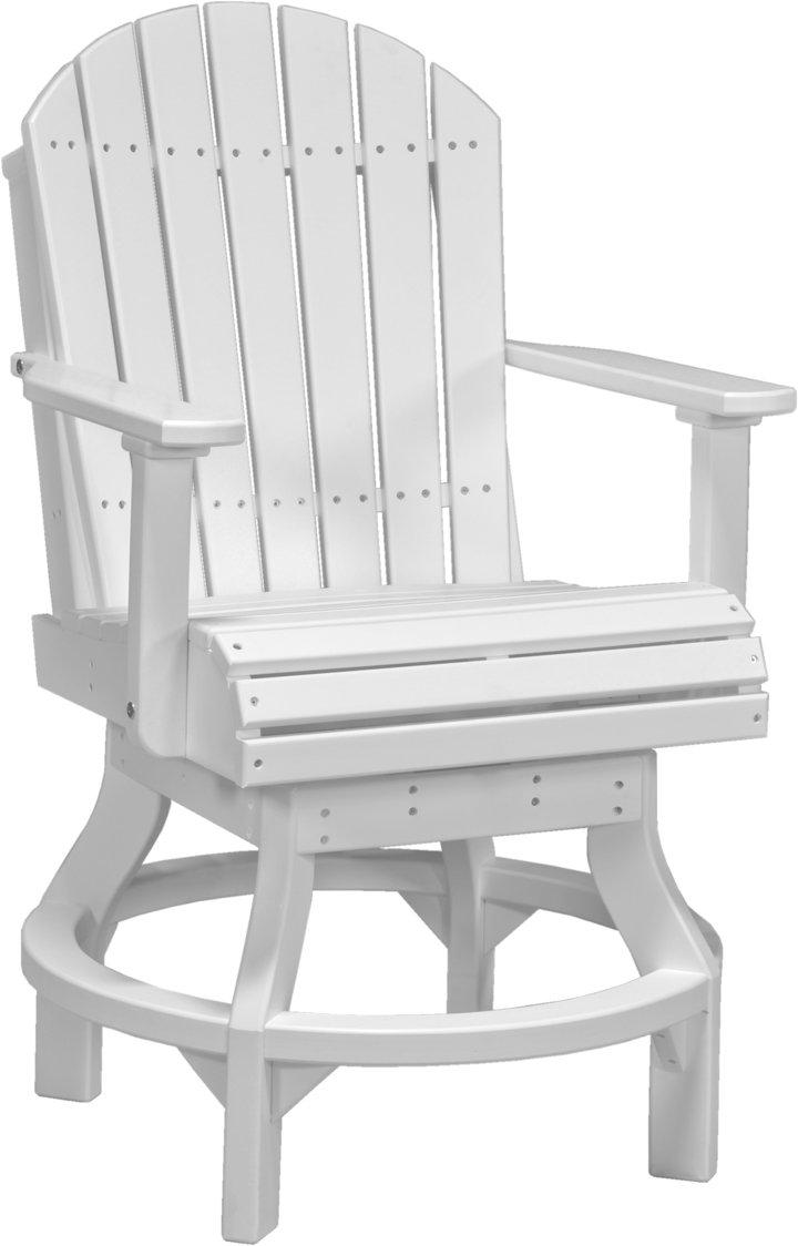 LuxCraft Recycled Plastic Adirondack Swivel Chair (COUNTER HEIGHT) - LEAD TIME TO SHIP 3 TO 4 WEEKS