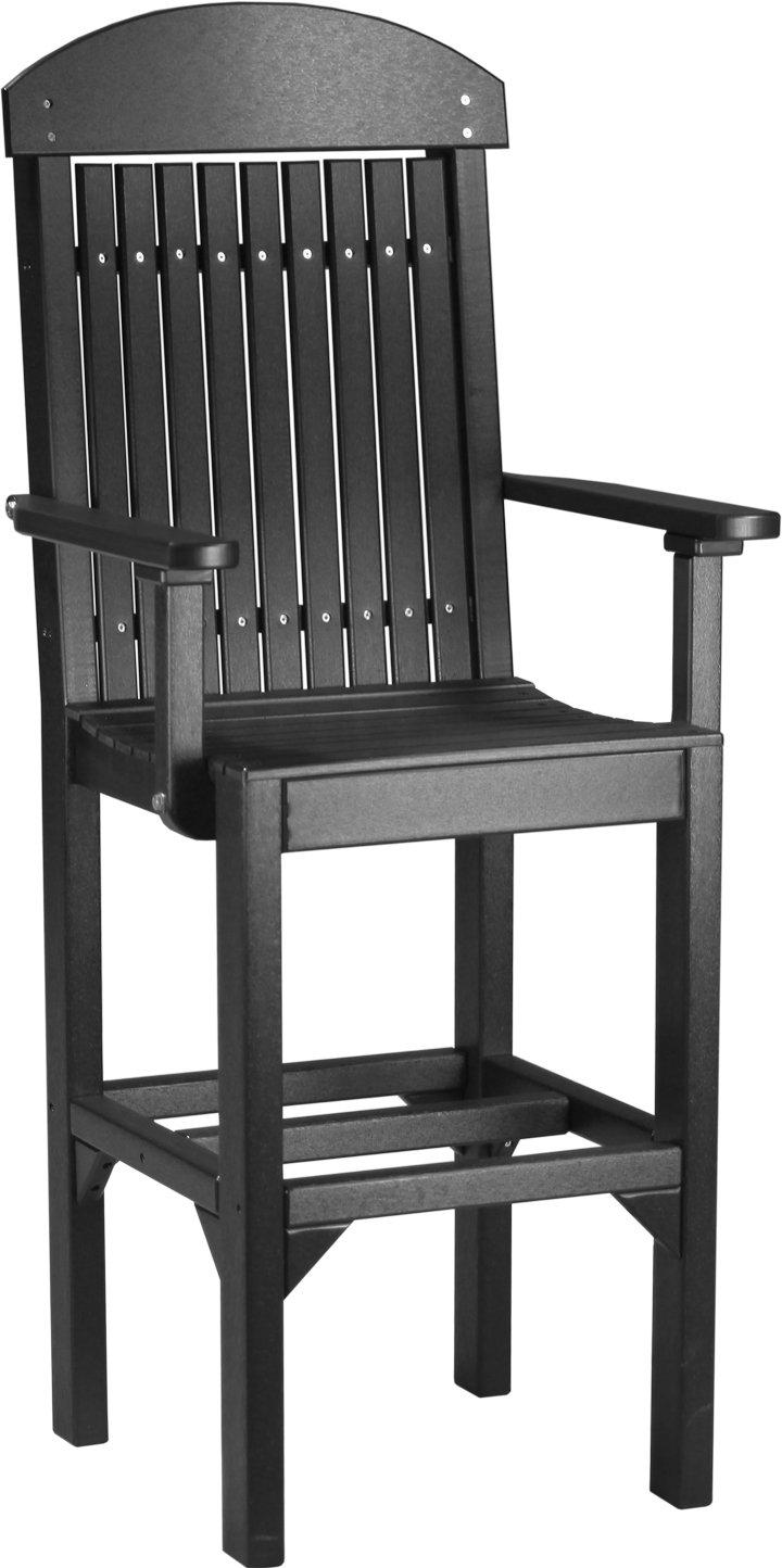 LuxCraft Recycled Plastic Classic Arm Chair (BAR HEIGHT) - LEAD TIME TO SHIP 3 TO 4 WEEKS