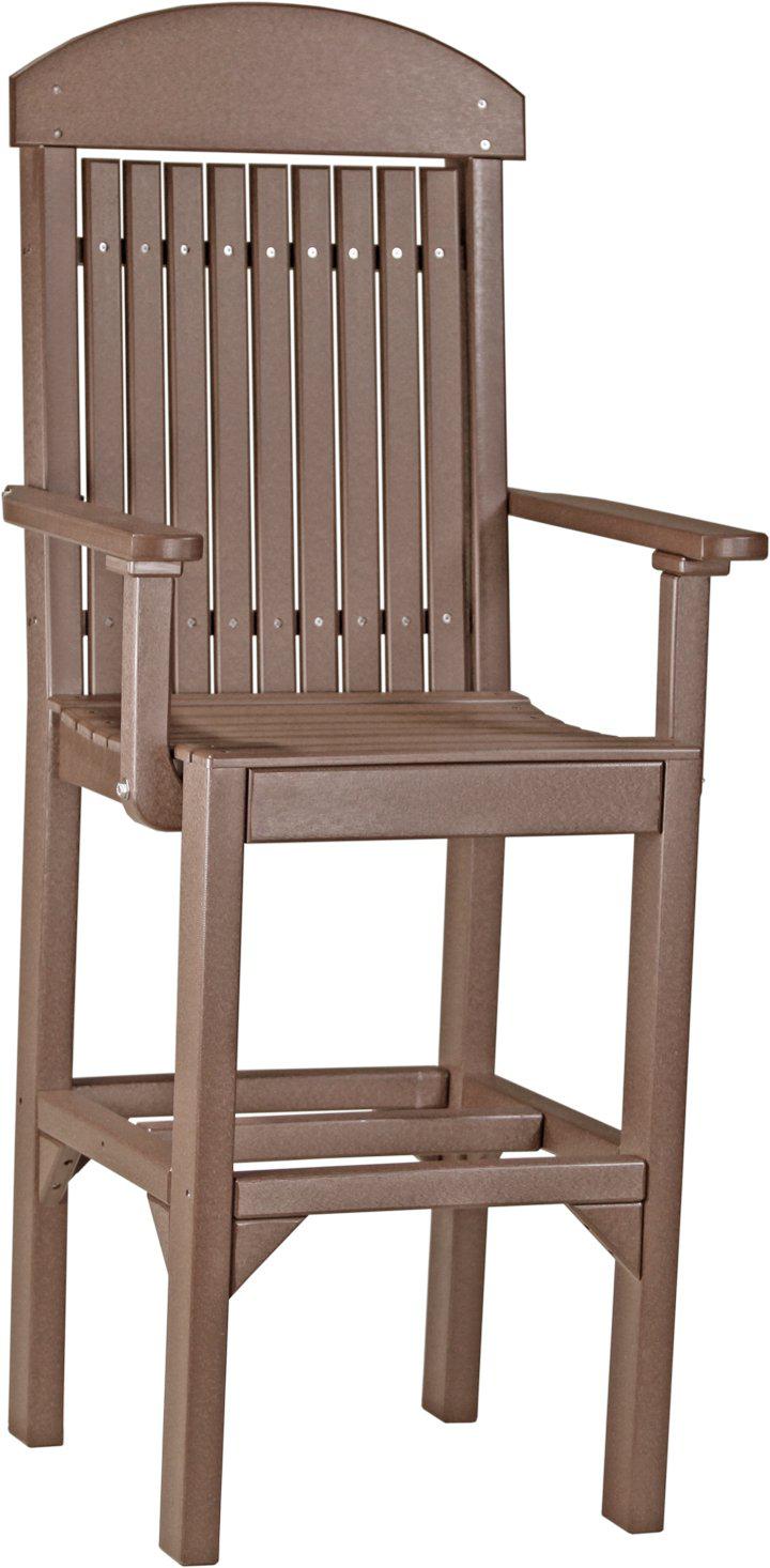 LuxCraft Recycled Plastic Classic Arm Chair (BAR HEIGHT) - LEAD TIME TO SHIP 3 TO 4 WEEKS