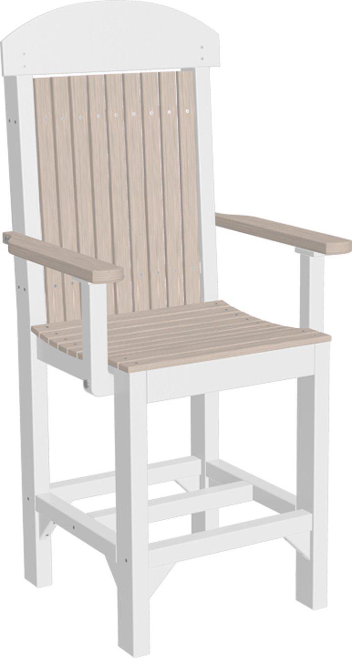 LuxCraft Recycled Plastic Classic Arm Chair (COUNTER HEIGHT) - LEAD TIME TO SHIP 3 TO 4 WEEKS