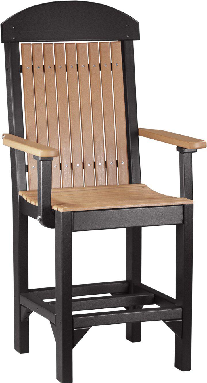 LuxCraft Recycled Plastic Classic Arm Chair (COUNTER HEIGHT) - LEAD TIME TO SHIP 3 TO 4 WEEKS