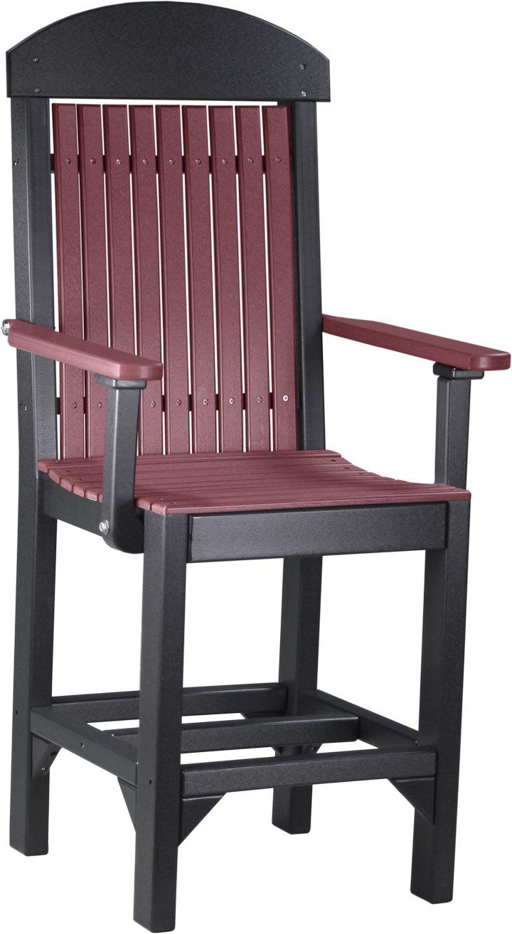 LuxCraft Recycled Plastic Classic Arm Chair (COUNTER HEIGHT) - LEAD TIME TO SHIP 3 TO 4 WEEKS