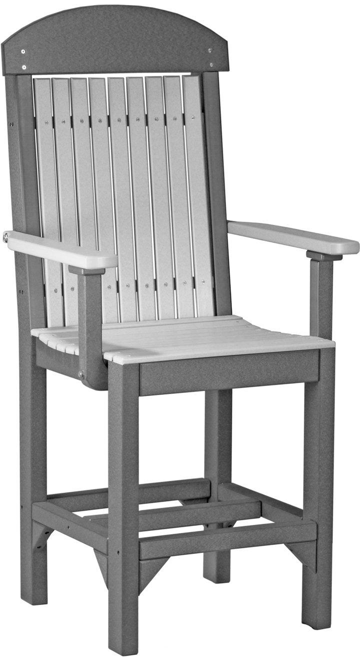 LuxCraft Recycled Plastic Classic Arm Chair (COUNTER HEIGHT) - LEAD TIME TO SHIP 3 TO 4 WEEKS