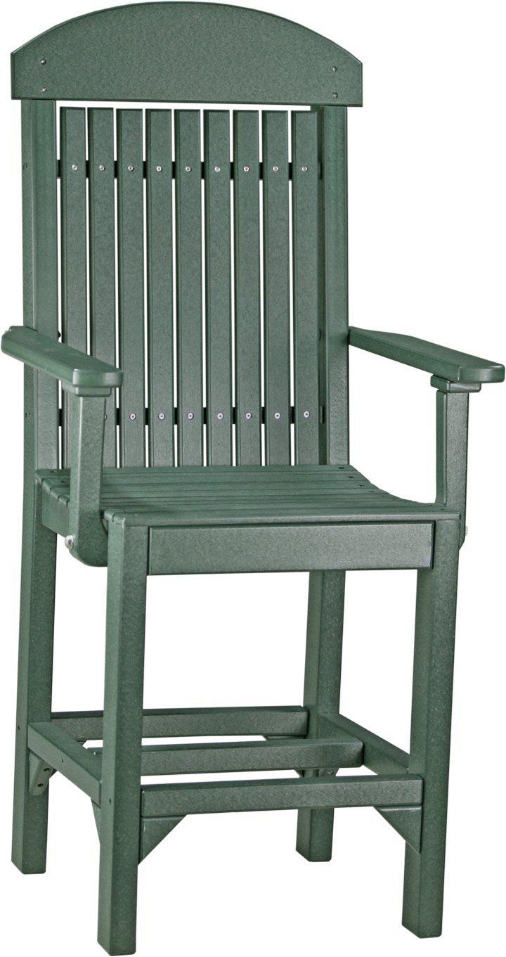 LuxCraft Recycled Plastic Classic Arm Chair (COUNTER HEIGHT) - LEAD TIME TO SHIP 3 TO 4 WEEKS