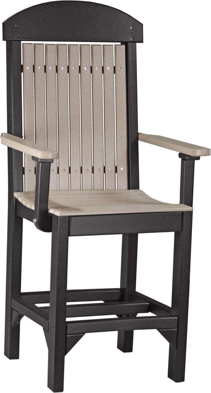 LuxCraft Recycled Plastic Classic Arm Chair (COUNTER HEIGHT) - LEAD TIME TO SHIP 3 TO 4 WEEKS