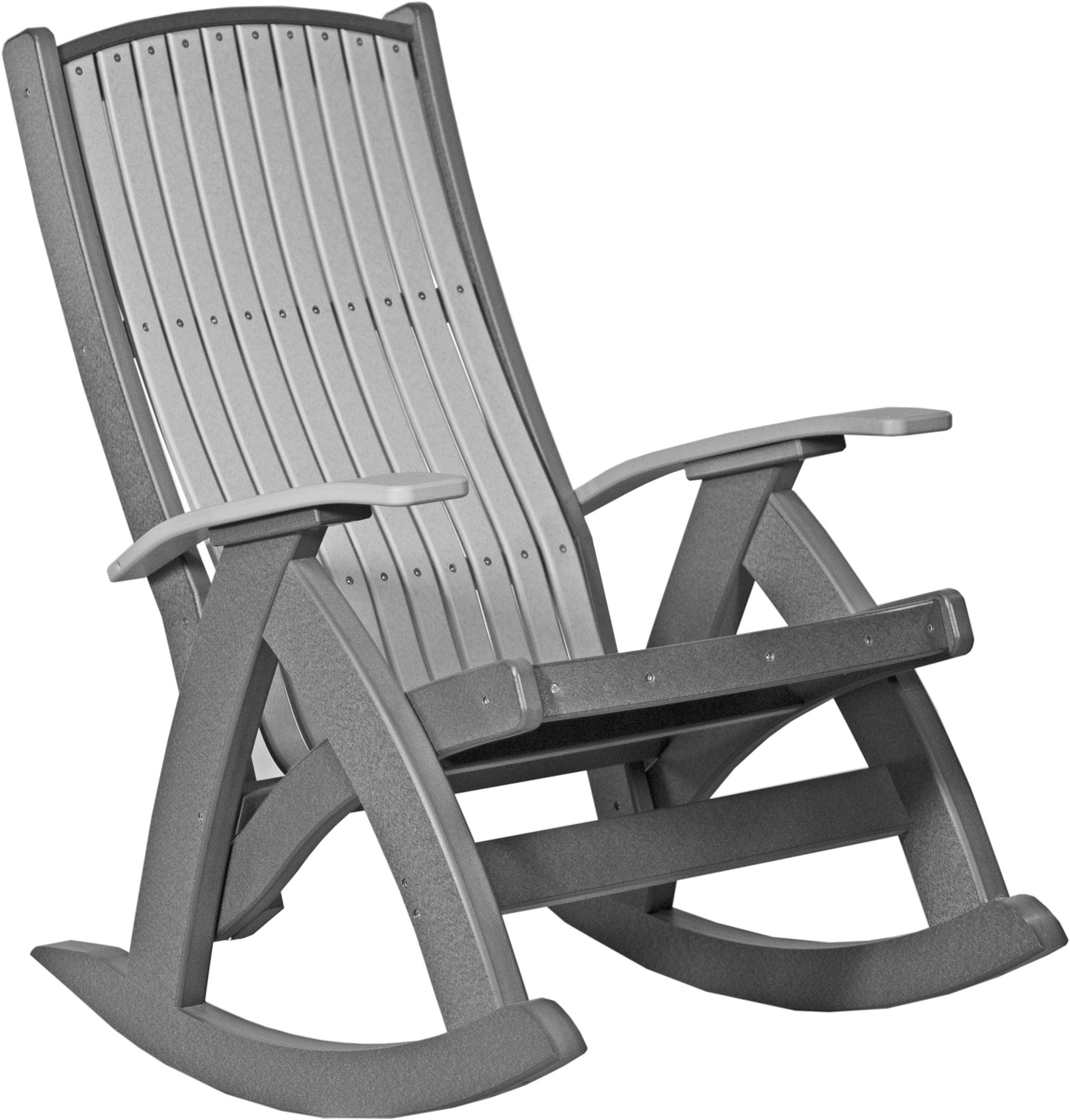 LuxCraft Recycled Plastic Comfort Rocking Chair - LEAD TIME TO SHIP 3 TO 4 WEEKS