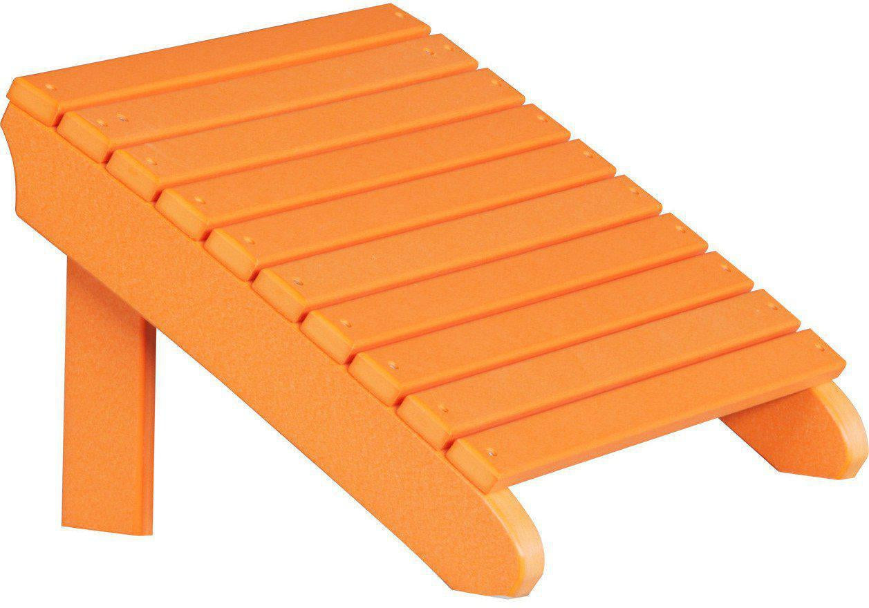 LuxCraft Recycled Plastic Deluxe Adirondack Footrest - Tangerine