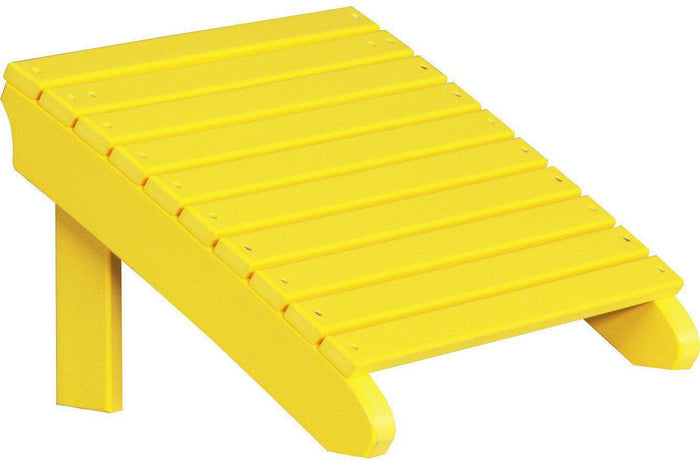 LuxCraft Recycled Plastic Deluxe Adirondack Footrest - Yellow