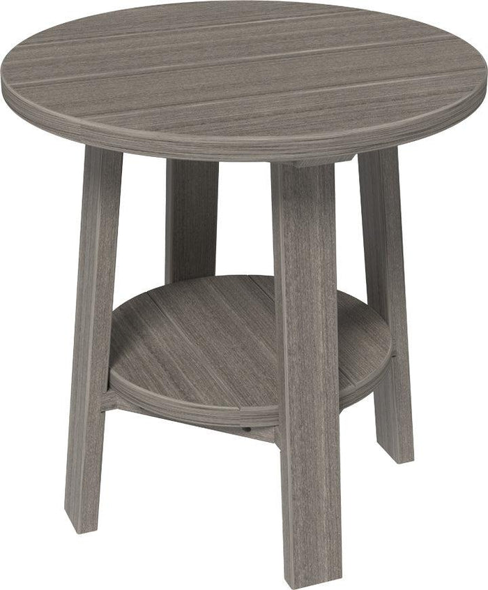luxcraft recycled plastic deluxe end table coastal gray