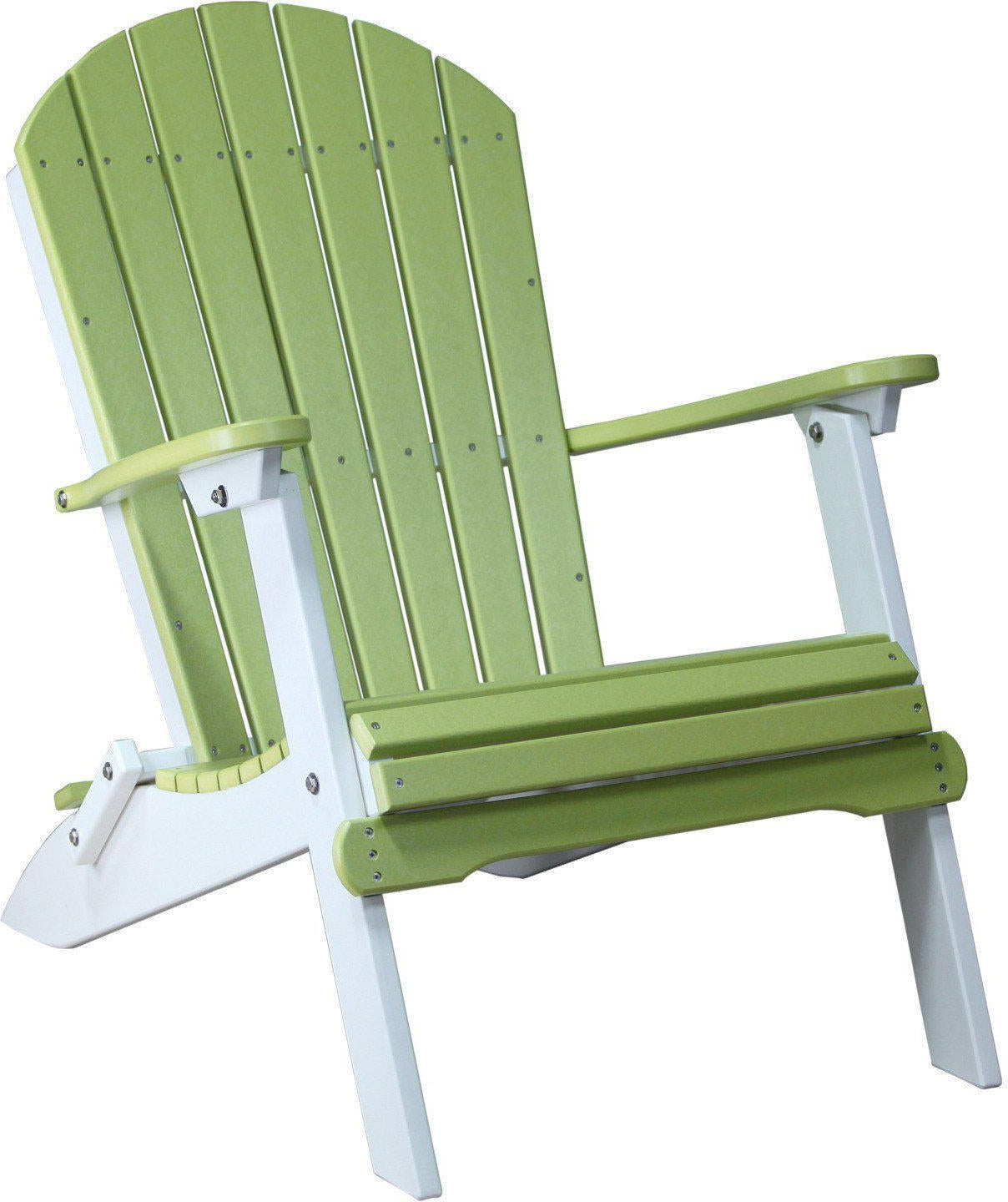 LuxCraft Recycled Plastic Folding Adirondack Chair - Rocking Furniture