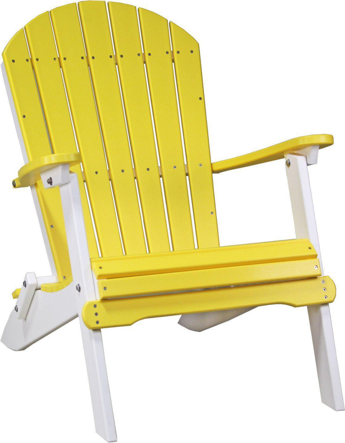 LuxCraft Recycled Plastic Folding Adirondack Chair - Rocking Furniture