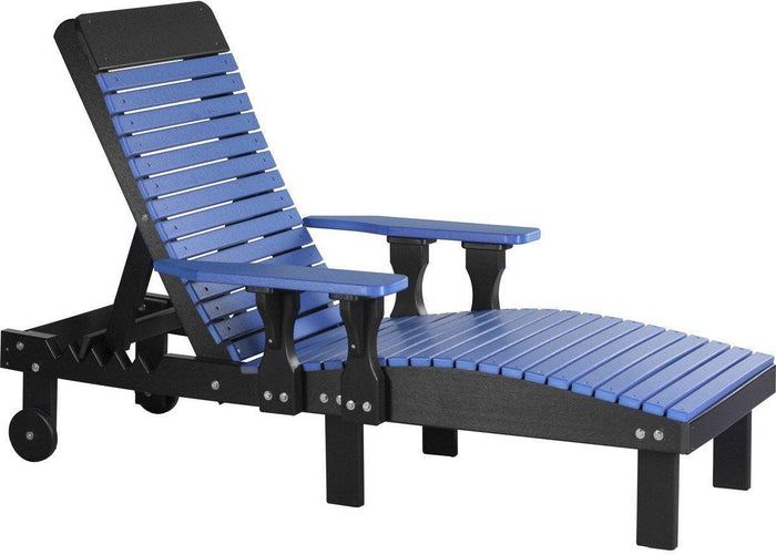 poly lounge chair blue on black