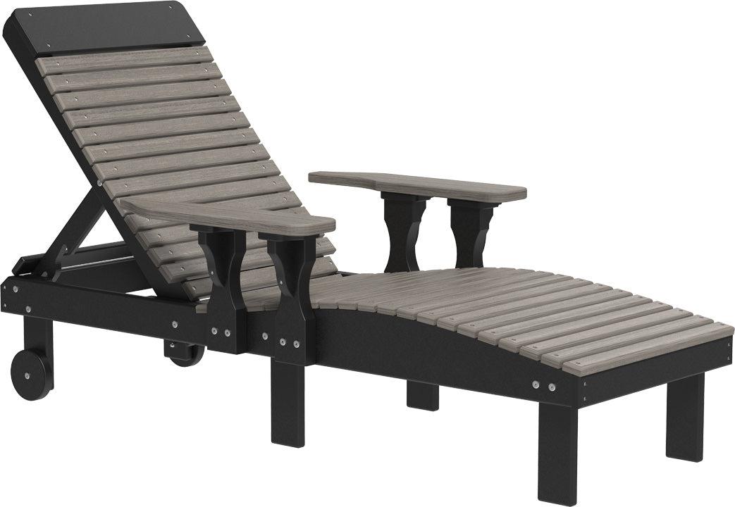 poly lounge chair coastalgray on black